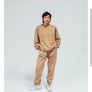 Less is More sweats SET XL sweatshirt sweatpants LessisMore tan lounge monotonal